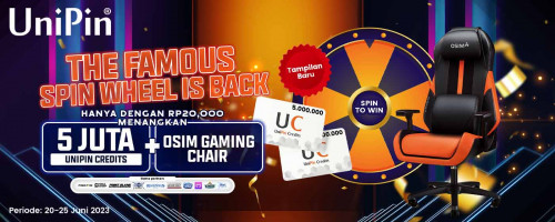 Kejar Keberuntungan Baru di Spin the Wheel & Dapatkan 5 JT UniPin Credits Hingga OSIM Gaming Chair!